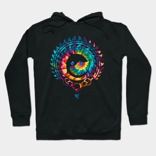 Thresher shark Rainbow Tie Dye Pattern Hoodie